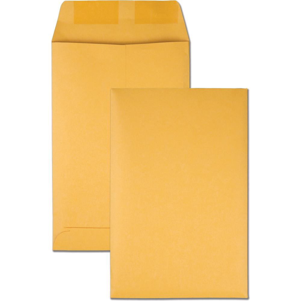 Quality Park 6 x 9 Catalog Mailing Envelopes - Catalog - #1 - 6" Width x 9" Length - 28 lb - Gummed - Kraft - 100 / Box - Kraft