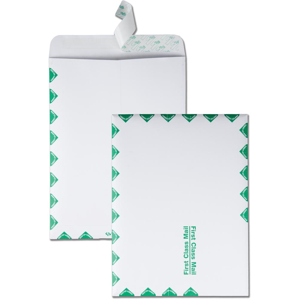 Quality Park 9 x 12 Catalog Mailing Envelopes with Redi-Strip&reg; Self-Seal Closure - Catalog - 9" Width x 12" Length - 28 lb - Peel & Seal - 100 / Box - White