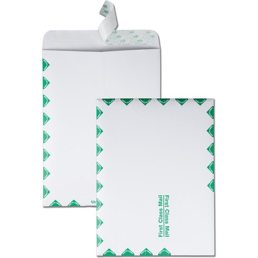 Quality Park 9 x 12 Catalog Mailing Envelopes with Redi-Strip&reg; Self-Seal Closure - Catalog - 9" Width x 12" Length - 28 lb - Peel & Seal - 100 / Box - White