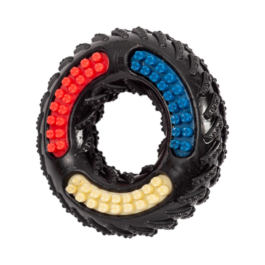 TPR Textured Dog Chew Toy - "Tire of Fun"