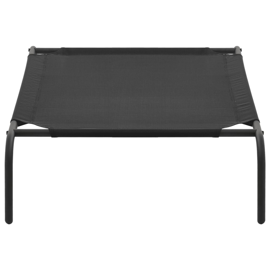 vidaXL Elevated Dog Bed Black L Textilene