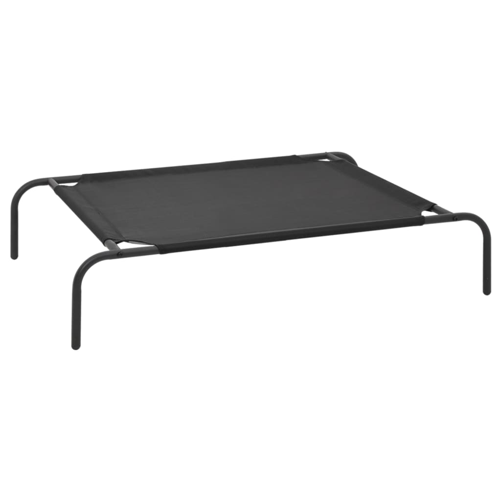 vidaXL Elevated Dog Bed Black S Textilene