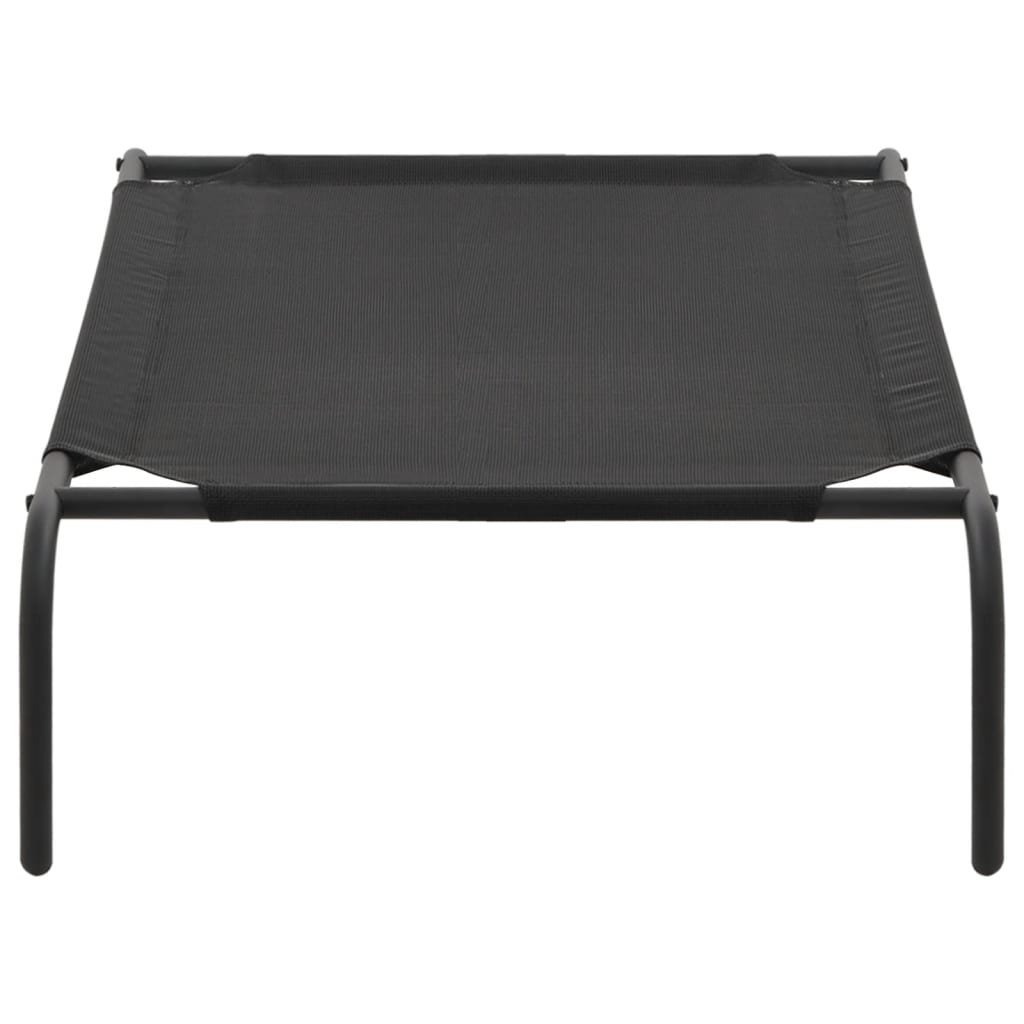 vidaXL Elevated Dog Bed Black S Textilene