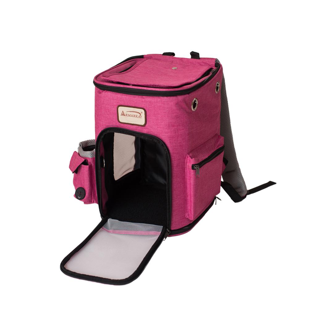 Armarkat Model PC301P Pawfect Pets Backpack Pet Carrier in Pink and Gray Combo