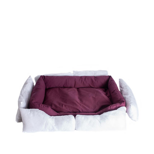 Armarkat Model D01FJH-L Large Burgundy Bolstered Pet Bed