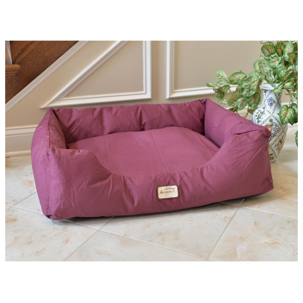 Armarkat Model D01FJH-L Large Burgundy Bolstered Pet Bed