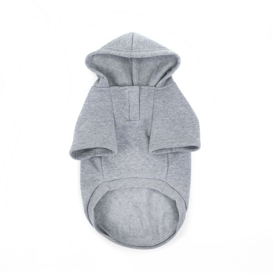 Brave Bark Hooded Dog Fleece - Heather Grey