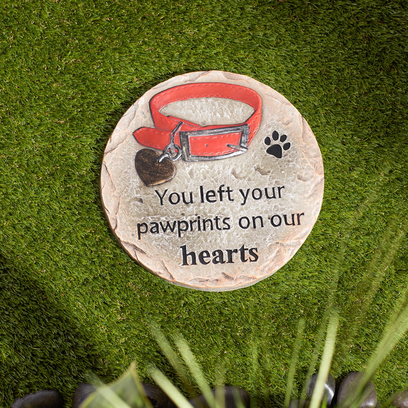 Pet Memorial Stepping Stone - Pawprints On Our Hearts